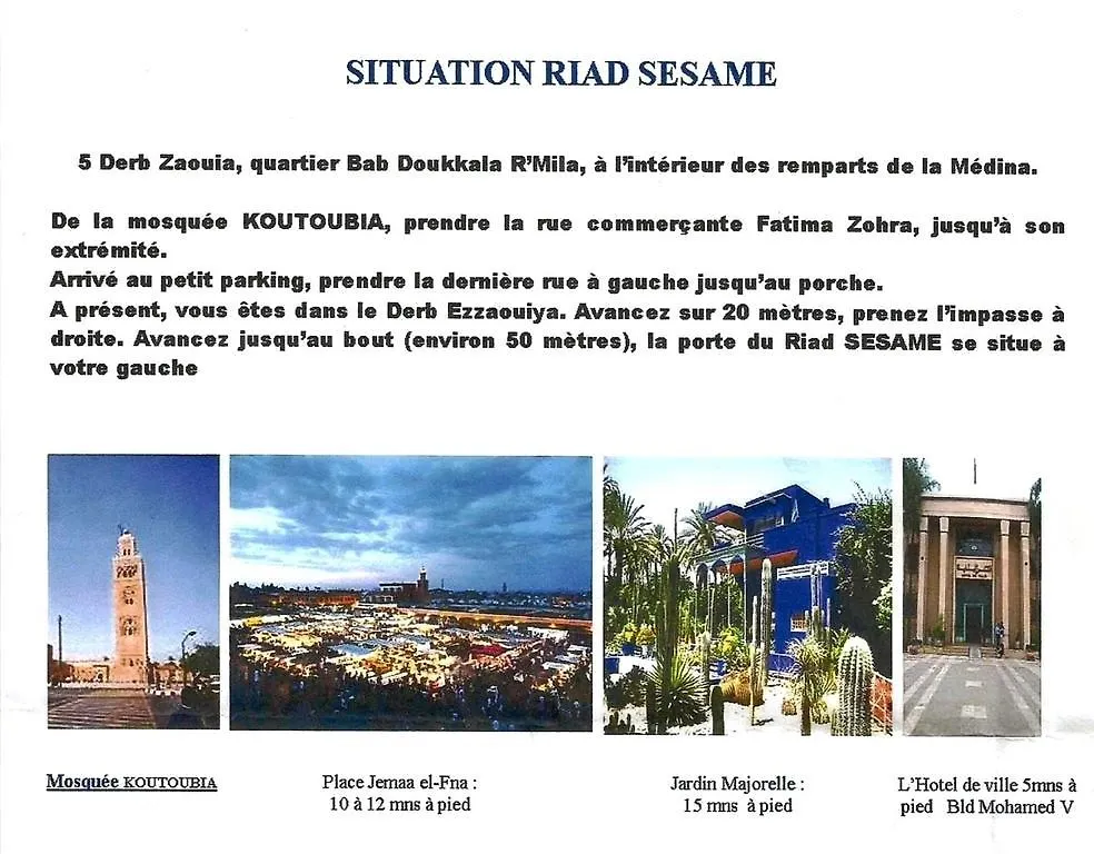 Casa de hóspedes Riad Sesame Marraquexe